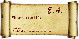 Ebert Ancilla névjegykártya